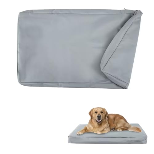 Waterproof Dog Bed Cover Replacement for 30 Inch Wire Crates, Heavy Duty Oxford Fabric Pet Bed Sleeve with Zipper, Washable & Durable Mattress Protector for Puppy, 29" L x 18" W x 3.5" H (Cover Only) - color: Grey, size: 29”Lx18”Wx3.5”H