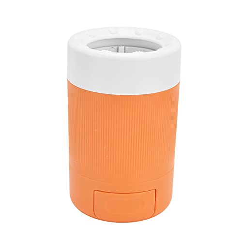 Portable Dog Cleaner Cup, Lightweight Pet Washing Tool with Soft, Durable ABS Material Washer for Home and Travel Use (Orange) - color: Orange
