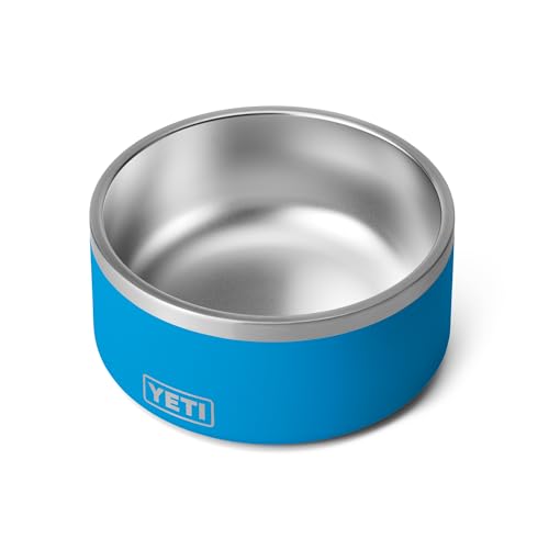 YETI Boomer 8, Stainless Steel, Non-Slip Dog Bowl, Holds 64 Ounces - color: Big Wave Blue