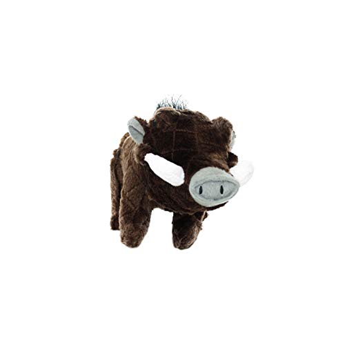 MIGHTY Tuffy 2 Pack Warthog Dog Toys | Ultra Durable Plush Toy with Multiple Layers & Reinforced Seams , Washable and Floats , Mighty® Construction - color: 2PK Brown Warthog