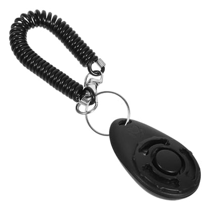 Toyvian Dog Training Clicker and Whistle Portable Pet Behavior Training Tool with Wrist Strap Lightweight Durable Plastic for Dog Clicker Training
