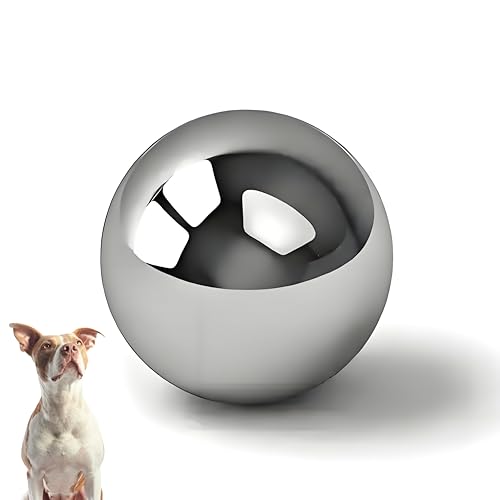 SUS304 Stainless Steel Dog Food Slow Feeder Ball - 2.5in - Slows Fast Eating, Prevents Choking, Bloating & Obesity - Fun Feeding for All Dogs - Durable, Smooth & High Adaptability (Small 2.5Inch) - size: Small 2.5Inch