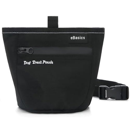 Dog Treat Pouch for Training, Magnetic Closure, Waist Clip Belt, Hands Free | Dog Treat Bag for Pet Obedience Training, Running and Walking, One Hand Access, Open Top, 3 Cups