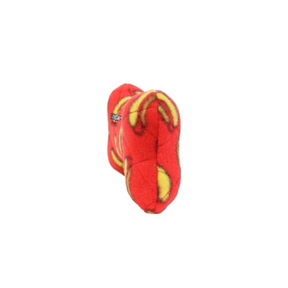 MIGHTY Tuffy Bone Dog Toy: Ultra Durable Plush Toy with Multiple Layers & Reinforced Seams, Washable and Floats, Vinyl Bone & Fleece - color: Red Medium Bone
