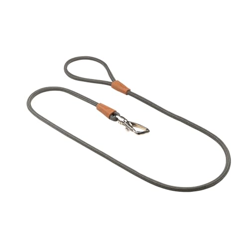TOH Dog Rope Leash, Puppy Rope Leashes with Comfortable Padded Handle, Shiny Design, Easy to Use, Heavy Duty Dog Leash Suitable for Dogs Training Outdoor Walking, 4ft & Graphite - color: Graphite