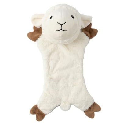 Fuzzl Lola Lamb Crinkle & Squeak Dog Toy – No Mess Minimal Stuffing Plush Puppy Toy – Interactive Soft Dog Squeaky Toy for Small to Medium Dogs – Gentle Sheep Toy for Shaking, Tossing & Cuddling - style: Lola Lamb