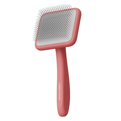 Dog Brushes for Poodle,Doodle,Goldendoodle,Labradoodle Coats Best Slicker Brush for Dogs Thick Long Curly Hair Shedding Detangles,Fluffy Grooming Fast Long Pin Slicker Brush Dematting.Wooden(Large) - color: Pink