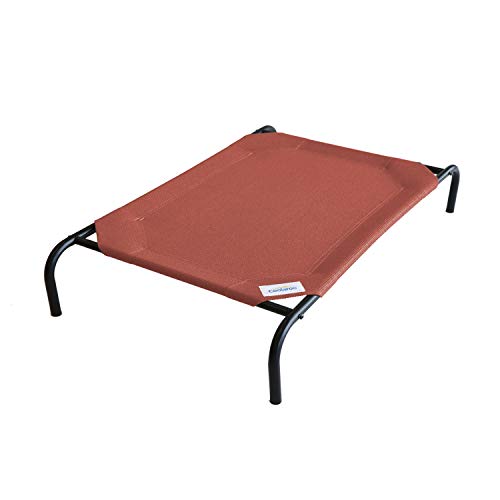 Coolaroo Original Elevated Dog Bed - Breathable Off-The-Ground Pet Bed with Cooling Fabric, Joint Relief & Moisture-Resistant Fabric, 100% Recyclable, Easy Clean, Terracotta, Large - color: Terracotta, style: Large Dog Bed