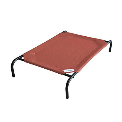 Coolaroo Original Elevated Dog Bed - Breathable Off-The-Ground Pet Bed with Cooling Fabric, Joint Relief & Moisture-Resistant Fabric, 100% Recyclable, Easy Clean, Terracotta, Large - color: Terracotta, style: Large Dog Bed