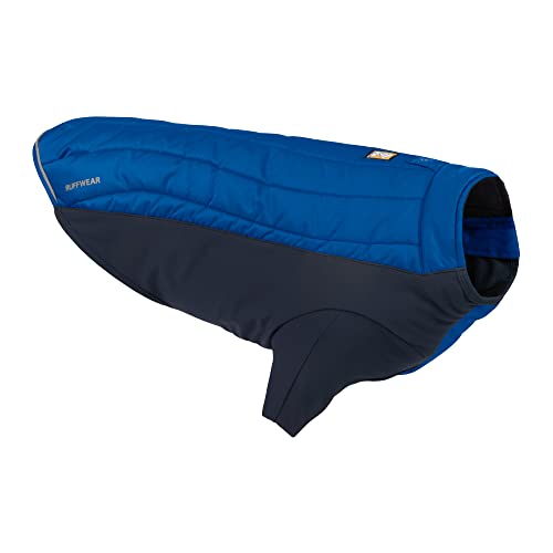 Ruffwear, Powder Hound Dog Winter Jacket, Insulated Softshell Coat with StormSleeve Stretch, Weather-Resistant Shell, Reflective Trim & Light Loop, Cold-Weather Adventures, Blue Pool, Small - color: Blue Pool, size: Small