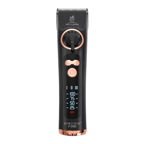 Professional Dog Grooming Clippers with 12H Runtime & Replaceable 440C Blade, 3-Speed Low Noise Electric Dog Shaver for Thick, Matted, Curly Hair, Cordless Clipper for Groomer & Home Use, Black - color: Black