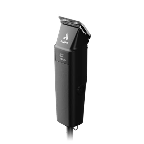 Andis 12845 Ultra-Light 2-Speed Professional-Grade Detachable Blade Clipper, Animal/Dog Grooming, for All Coats & Breeds, AG, Black - size: #10