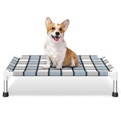 Caghash Elevated Outdoor Raised Dog Bed Outdoor Dogs Bed Lifted Pet Bed Dog Cot for Pet Taste Life, Start with A Pet Bed 26'' x 20'' x 6.5'' - size: Standard - Small Plus