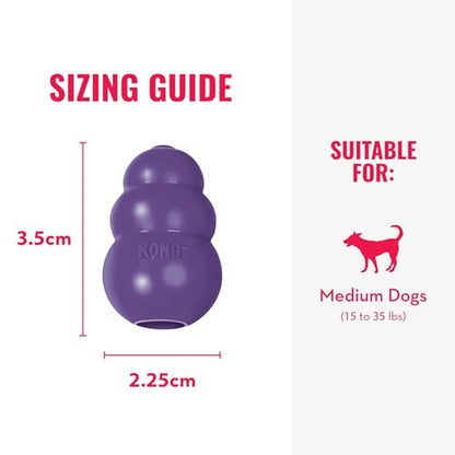 KONG Senior - Dog Toy with Gentle, Natural Rubber - Durable Dog Toy for Older Dogs - Use Treats with Stuffable Chew Toy - Treat Toy for Chewing & Fetching - for Medium Dogs (Pack of 2) - size: Medium(2-Pack)