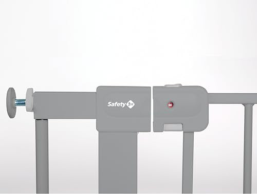 Safety 1st Easy Install Baby Gate for Doorways, Auto-Close Pressure-Mounted Magnetic Latch, Indoor Dog Gates, No Drilling, Fits 29"-38", Grey - color: Gray