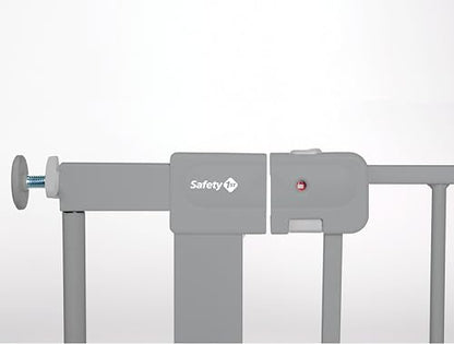 Safety 1st Easy Install Baby Gate for Doorways, Auto-Close Pressure-Mounted Magnetic Latch, Indoor Dog Gates, No Drilling, Fits 29"-38", Grey - color: Gray