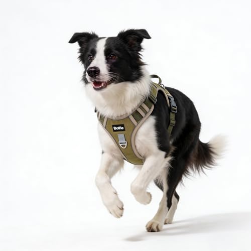 Tactical Dog Harness for Medium Dogs,No Pull Military Dog Vest with Handle,Reflective Heavy Duty Pet Harness for Walking Hiking Training M - size: Medium