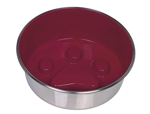 Nobby PAW Anti-Sling Bowl Stainless Steel Non-Slip Red 20 cm 1.60 litres - size: 20cm