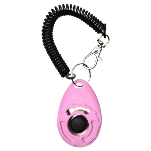 1-Pack Pet Clicker for Dogs – Easy-to-Use Training Clicker with Wrist Strap – Perfect for Puppy Potty Training, Bark Control & Sit/Stay Commands – Effective Positive Reinforcement Tool (Pink) - color: pink