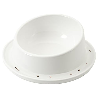 Ant Proof No Spill Ceramic Cat Food Bowls,15° Tilted Neck Support,Non-Slip Base,Easy Clean Pet Water Dishes for Cat and Small Dog Indoor or Outdoor Use(1 Pack)