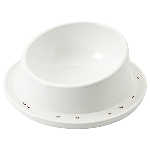 Ant Proof No Spill Ceramic Cat Food Bowls,15° Tilted Neck Support,Non-Slip Base,Easy Clean Pet Water Dishes for Cat and Small Dog Indoor or Outdoor Use(1 Pack)