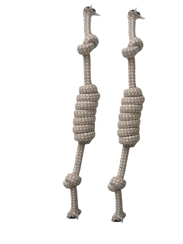 Durable Cotton Rope Dog Toy for Small Chewers, Tug of War Chew Toy with Knots, Teeth Cleaning Puppy Toy for Small -Extra Small Dogs, Bite Resistant Fetch Training Toy (Khaki) - color: Khaki