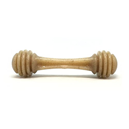SodaPup Honey Bone – Durable Dog Chew Toy Made in USA from Non-Toxic, Pet Safe, Food Safe Nylon Material for Mental Stimulation, Clean Teeth, Fresh Breath, Problem Chewing, Calming Nerves, & More