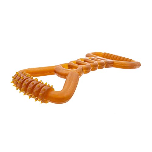 Fuzzy Puppy Dog Toys for Aggressive Chewers: All-Natural Rubber, Durable Dog Chew Toy, Tug of War Dog Toy, Great Teething Toys for Puppies | Double TUG (FP-Toy20) - style: Double Tug