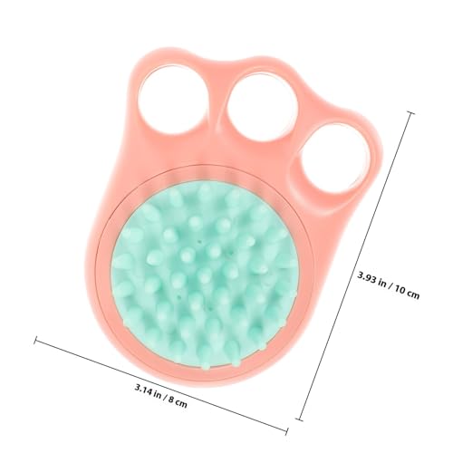 DOITOOL Pet Bath Massage Brush for Dogs and Pets with Comfortable Silicone Grip, Ergonomic Shape, and Shampoo Dispenser for Easy Bathing and Grooming