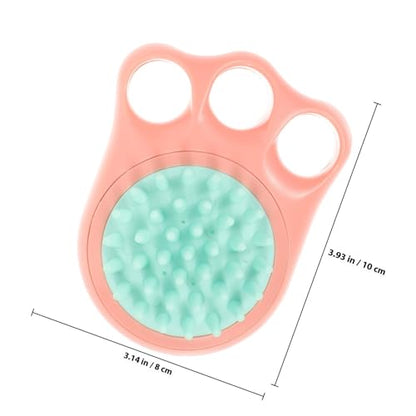 DOITOOL Pet Bath Massage Brush for Dogs and Pets with Comfortable Silicone Grip, Ergonomic Shape, and Shampoo Dispenser for Easy Bathing and Grooming