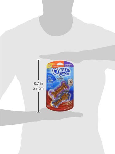 Hartz Chew'n Clean Dental Duo Dog Treat & Chew, Extra Small - size: X-Small (Pack of 1), style: 2 Count