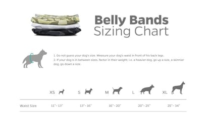Pet Parents® Washable Belly Bands for Male Dogs (3pack) + Extendrs® of Durable Dog Diapers Male, Premium Male Dog Diapers & Dog Wraps (Small, Camo) - color: Camo, size: Small (13-16")