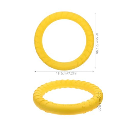 UPKOCH Dog Chew Ring for Medium Dogs Sturdy Eva Solid Large Pet Chewing Yellow Pull Ring Puppy Teething Interactive Training Accessory