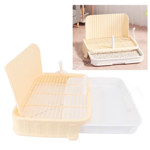 HEEPDD Large Dog Potty Tray, Puppy Potty Training Tray with Leakproof Design Spacious Indoor Dog Toilet for Medium Large Dogs 18.5x14.57x3.15in Pet Toilet with Pillar Structure (Complexion) - size: complexion