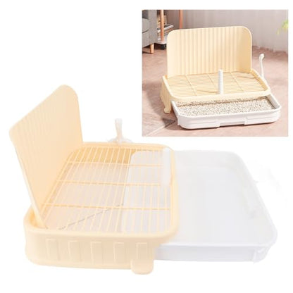 HEEPDD Large Dog Potty Tray, Puppy Potty Training Tray with Leakproof Design Spacious Indoor Dog Toilet for Medium Large Dogs 18.5x14.57x3.15in Pet Toilet with Pillar Structure (Complexion) - size: complexion