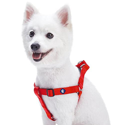 Blueberry Pet Essentials Step-in Dog Harness, Small Size | Adjustable Rouge Red Vest | Classic Solid Nylon for Boy & Girl Dogs, Chest Girth 16.5" - 21.5" - color: Rouge Red, size: Small