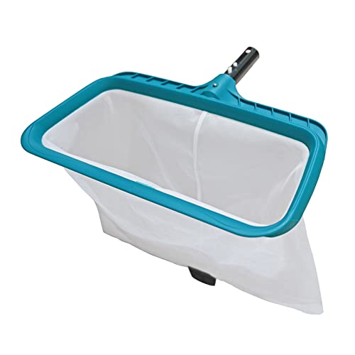 POOLWHALE Professional Pool Skimmer Net, Heavy Duty Swimming Leaf Rake Cleaning Tool with Deep Fine Nylon Mesh Net Bag - Fast Cleaning,Easy Scoop Edge,Debris Pickup Removal (No Pole) - size: Pool Rake