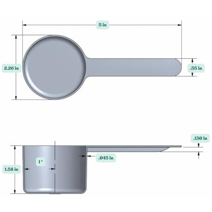 3/8 Cup (3 Oz. | 6 Tablespoon | 90 mL) Long Handle Plastic Measuring Scoop for Coffee, Protein Powder, Pet Food, Spices, Grains, Dry Goods – Food-Grade BPA-Free (Pack of 1) - size: 90 mL | 3/8 Cup | 3 Oz. | 6 Tablespoon