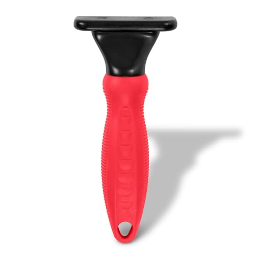 RYAN'S PET SUPPLIES Deshedding Tool, Red, Medium, Professional Dog Grooming Brush for Shedding, Pet Hair Remover, Fur Removal Brush for Medium and Long Pet Hair - size: Medium