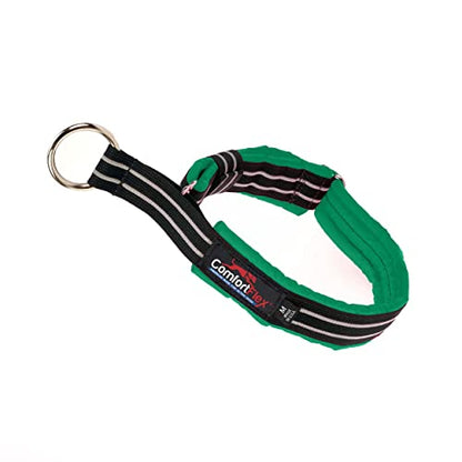 ComfortFlex Limited Slip Martingale Collar, Medium, Kelly Green | American made, designed, cut, assembled, sewn in USA, wide escape proof martingale design, premium padding, gentle control - color: Kelly Green, size: Medium