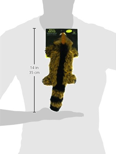 Hyper Pet Real Skinz Raccoon Plush Dog Toy - size: Large, style: Raccoon