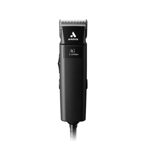 Andis 12845 Ultra-Light 2-Speed Professional-Grade Detachable Blade Clipper, Animal/Dog Grooming, for All Coats & Breeds, AG, Black - size: #10