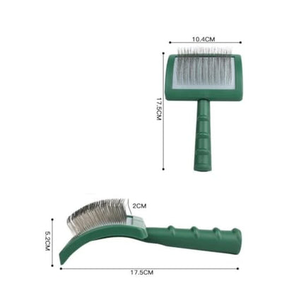 Extra Long Pin Slicker Brush For Large Dog Matted Hair Grooming Wire Brush For Pets Shedding Brushes(Black) - color: Black