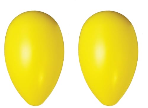 Jolly Pets Jolly Egg Dog Toy, 8 Inches/Medium, Yellow (Pack of 2) - color: 옐로우, size: Medium (8 in) (Pack of 2)