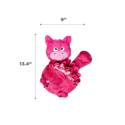 Outward Hound by Nina Ottosson Snuffle Palz Plush Snuffle Mat Dog Treat Puzzle, Non-Slip, Pink, Pig, Large - color: Snuffle Palz Pig