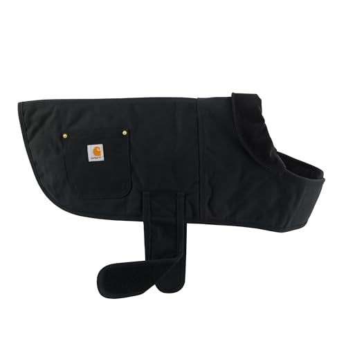 Carhartt Firm Duck Insulated Dog Chore Coat, Durable Weather Resistant Coat for Cold and Windy Conditions, Contains PFAS (Black), X-Large - color: Contains PFAS (Black), size: X-Large