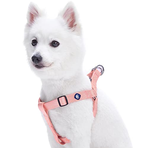 Blueberry Pet Essentials Step-in Dog Harness, Small Size | Adjustable Baby Pink Vest | Classic Solid Nylon for Boy & Girl Dogs, Chest Girth 16.5" - 21.5" - color: Baby Pink, size: Small