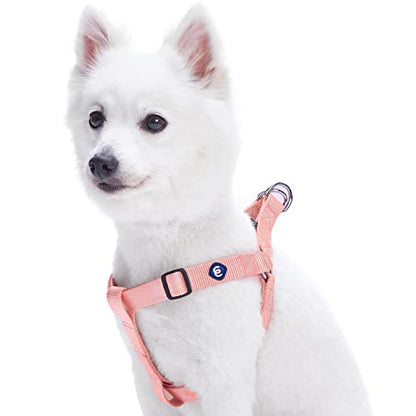 Blueberry Pet Essentials Step-in Dog Harness, Small Size | Adjustable Baby Pink Vest | Classic Solid Nylon for Boy & Girl Dogs, Chest Girth 16.5" - 21.5" - color: Baby Pink, size: Small