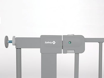 Safety 1st Easy Install Baby Gate for Doorways, Auto-Close Pressure-Mounted Magnetic Latch, Indoor Dog Gates, No Drilling, Fits 29"-38", Grey - color: Gray