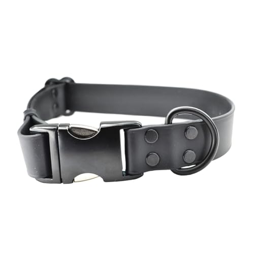 Ray Allen Adjustable Biothane Dog Collar, Large, Black - color: Black, size: 18" - 28"